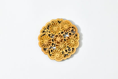 Coaster – Cherry Blossoms and Chrysanthemums