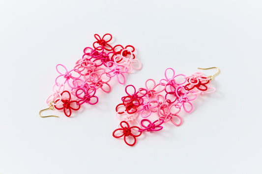 Flower Garden | Hook Pierced Earrings - Sunset Garden