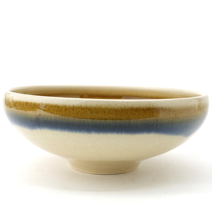 FD Two-Tone Wrapped Round Flat Bowl Hasami Porcelain