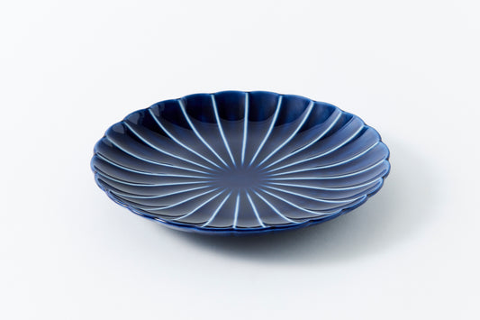 8-inch Plate Eggplant Navy Blue