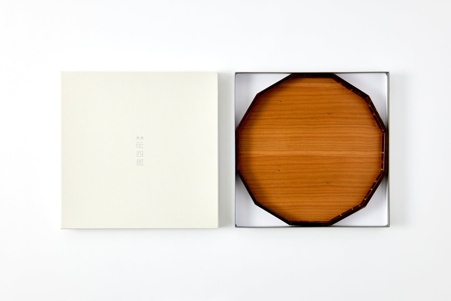 12-Sided Tray (Medium) – Cherry Wood
