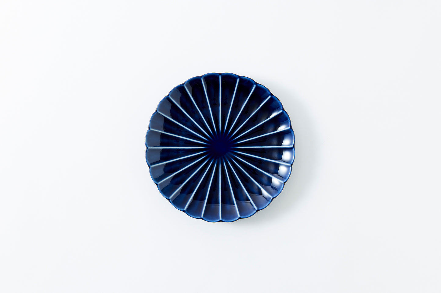 8-inch Plate Eggplant Navy Blue