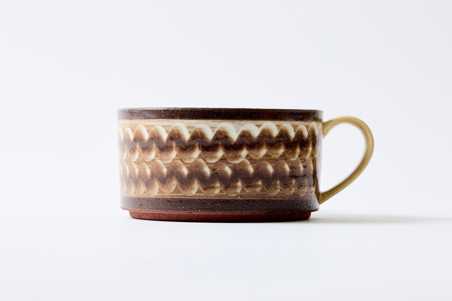 FD White Glaze Ripple Soup Mug Hasami Porcelain