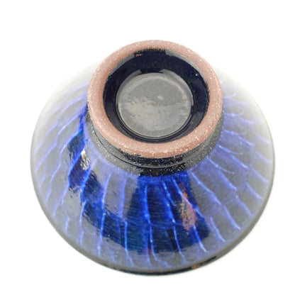 FD Blue Glaze Brush Stroke Rice Bowl Hasami Porcelain