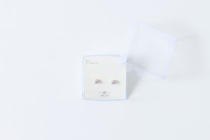 Musubi-dama | Post Pierced Earrings -Cherry Blossom Gray