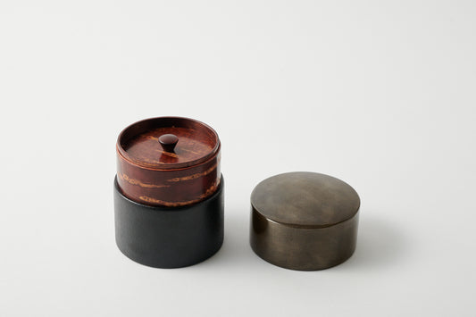 Tea Canister Silver Decor Small