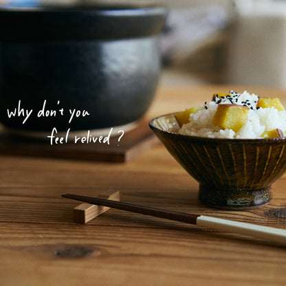 FD Green Glaze Bold Double Brush Stroke Rice Bowl Hasami Porcelain