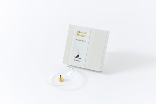 Brass Top Glass Plate Triangle