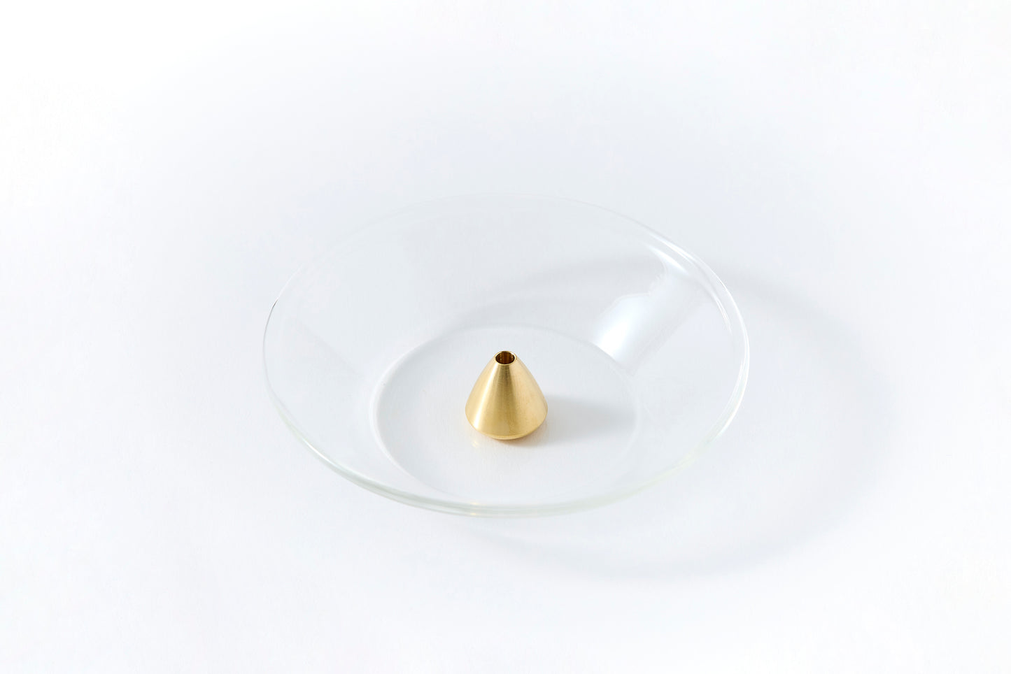 Brass Top Glass Plate Triangle