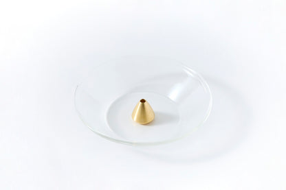Brass Top Glass Plate Triangle