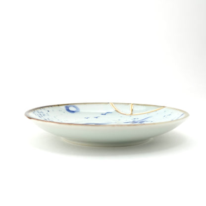 Gold Line Kosome Landscape Small Plate Imari Porcelain