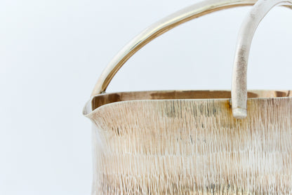 Pure Silver Bamboo-Style Sake Pitcher and Cup Set