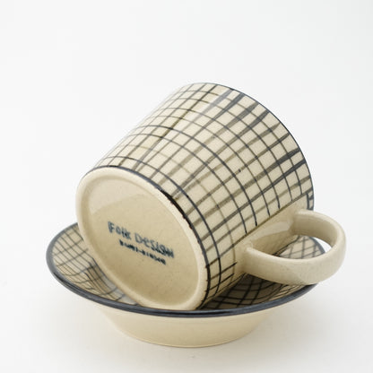 Lattice Cup & Saucer Hasami Porcelain