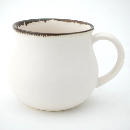 Rust Rim Matte White Aroma Mug Hasami Porcelain