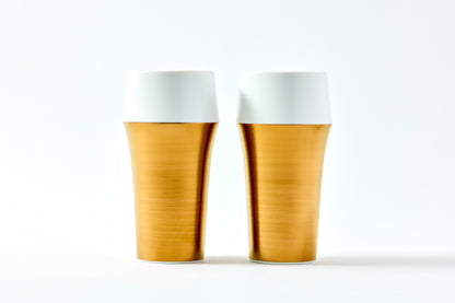 Set of 2 Beer Cups - Gold