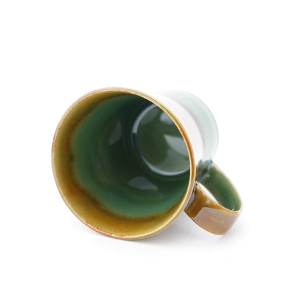 FD Oribe and Amber Split Glaze Mug Hasami Porcelain