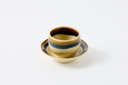 FD Two-Tone Wrapped Sencha Teacup & Saucer Hasami Porcelain
