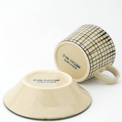 Lattice Cup & Saucer Hasami Porcelain