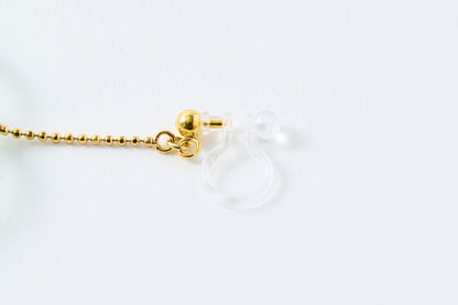 Hana Wind Chime | Non-Pierced Earrings (Resin) - Canola Yellow
