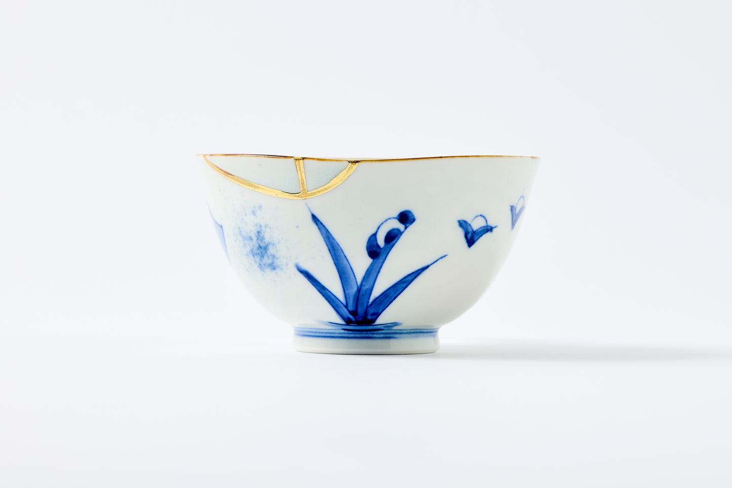 Gold Line Kosome Floral Garland Rice Bowl Imari Porcelain