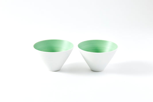 Set of 2 Small Bowl & Rice Bowls - Pearl Green