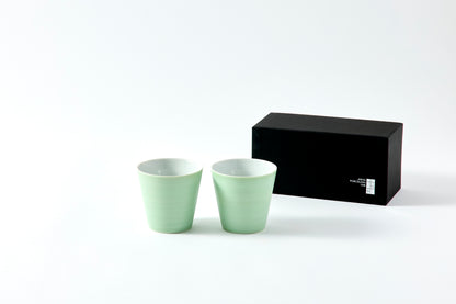 Set of 2 Rock Cups 300ml - Pearl Green