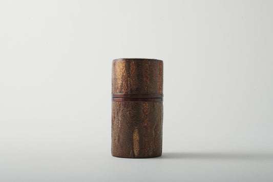 Tea Canister Frosted Decor with band by Keitaro Arakawa