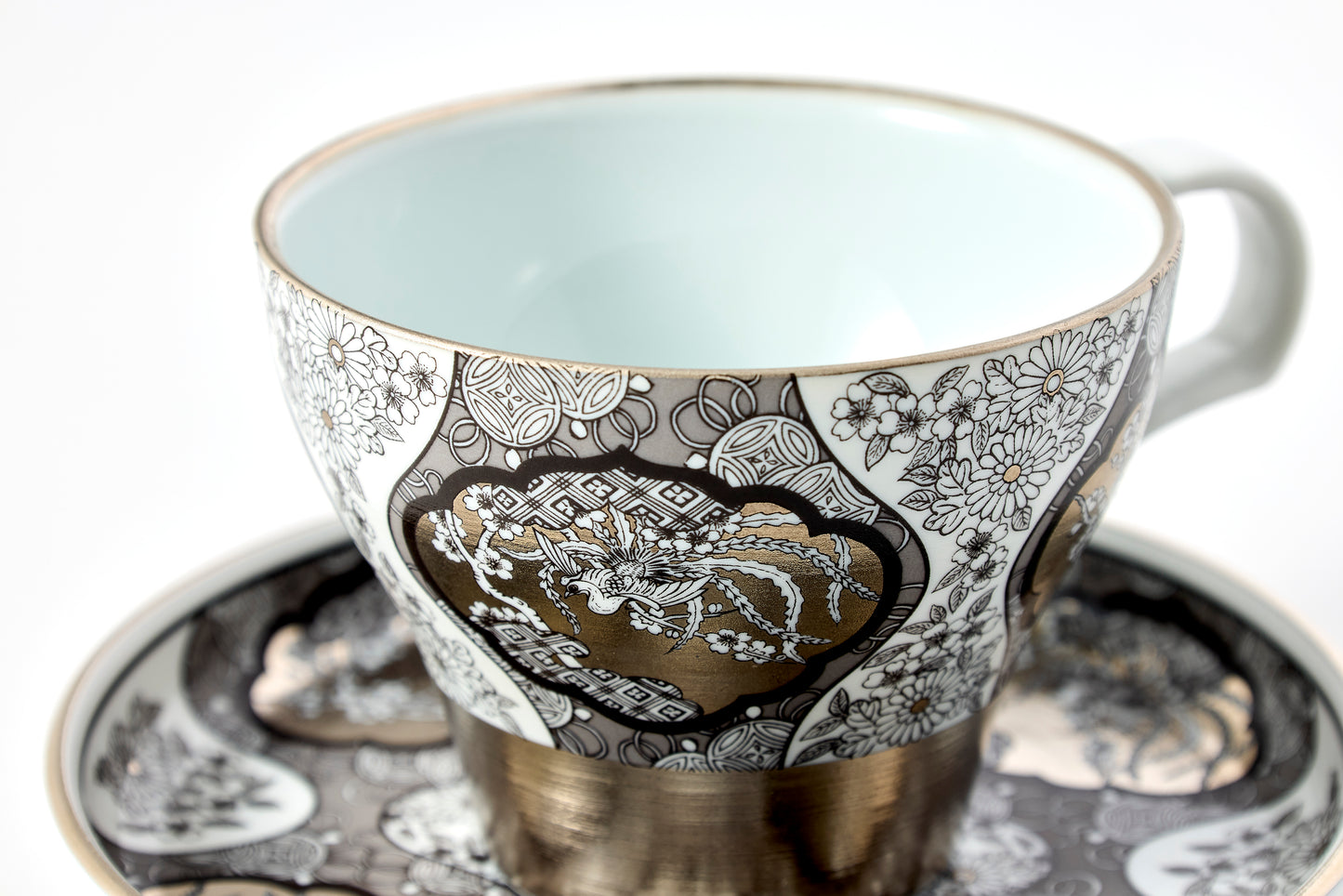 Teacup & Saucer - JS Mokko Paulownia Motif 150ml