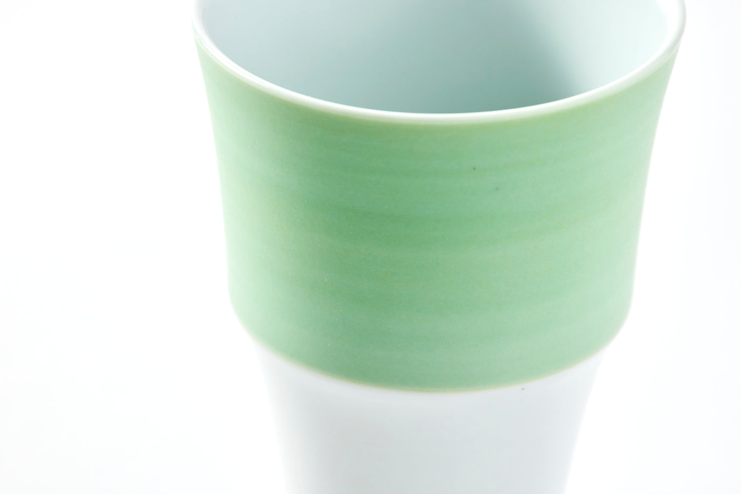 Set of 2 Stepped Free Cups 260ml - Pearl Green