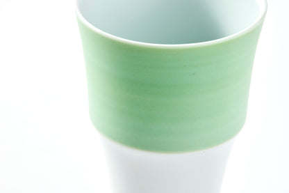 Set of 2 Stepped Free Cups 260ml - Pearl Green