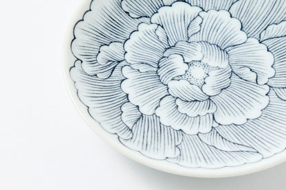 Peony Motif Nabeshima Komon Small Plate Imari Porcelain