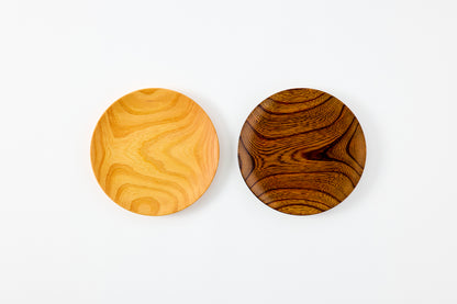 Lacquer Nitori Plate Keyaki φ18cm