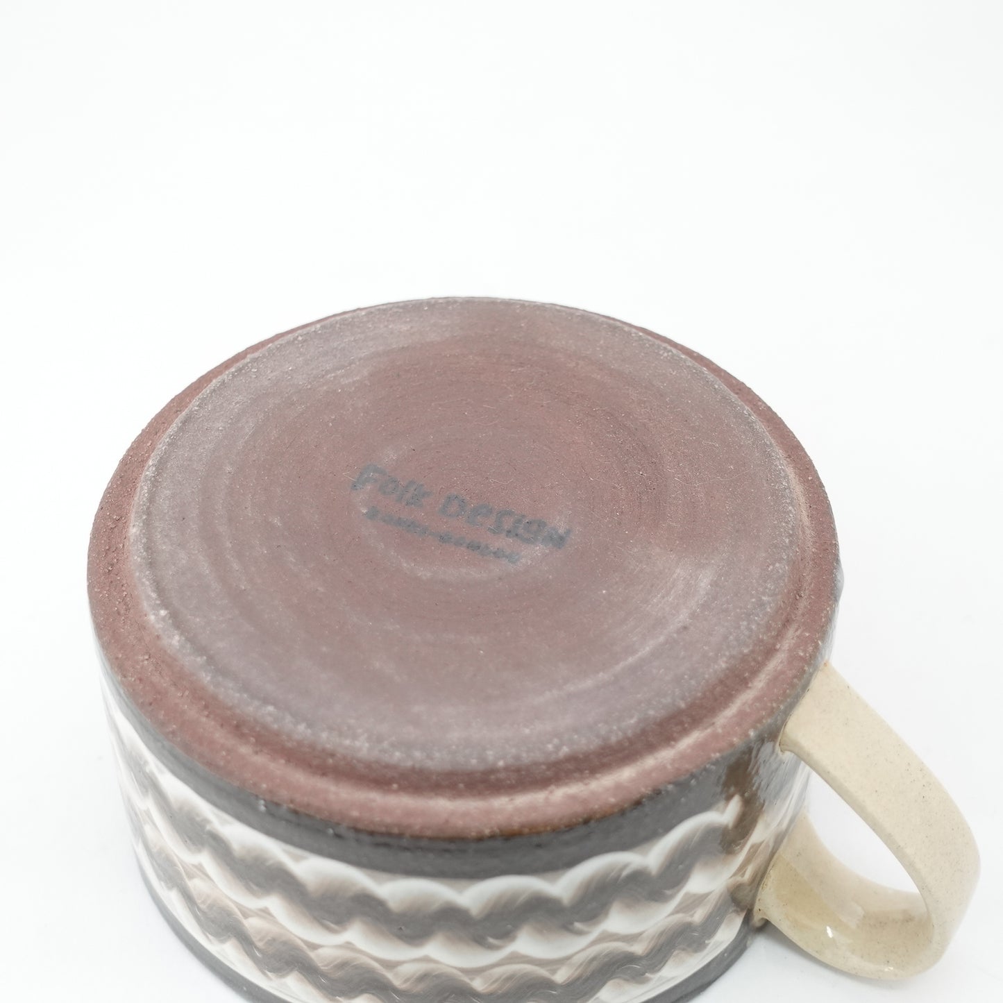 FD White Glaze Ripple Soup Mug Hasami Porcelain