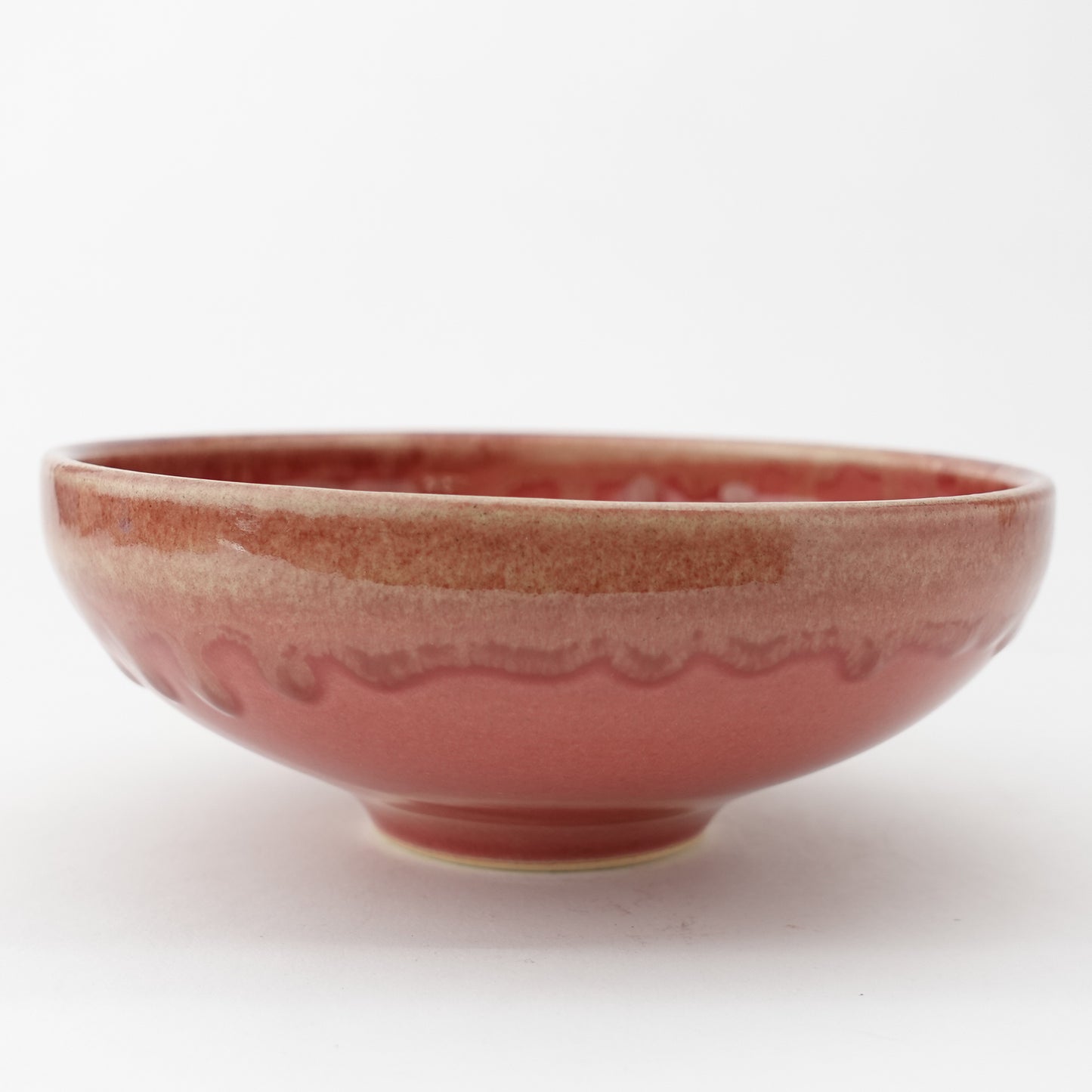 FD Edge Glaze Drip Round Flat Bowl Hasami Porcelain