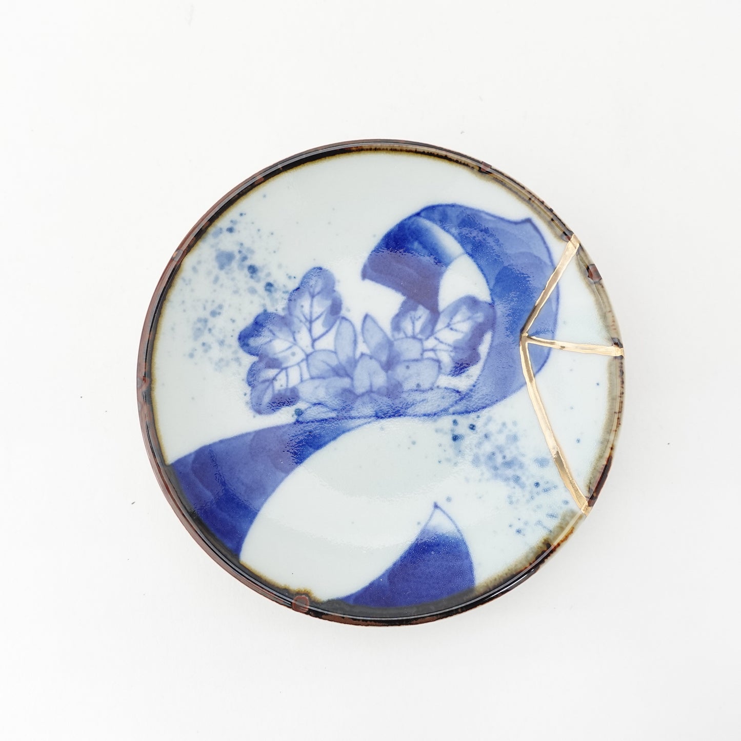Gold Line Kosome Floral Garland Small Plate Imari Porcelain