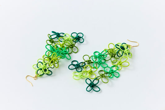 Flower Garden | Hook Pierced Earrings - Forest Breeze