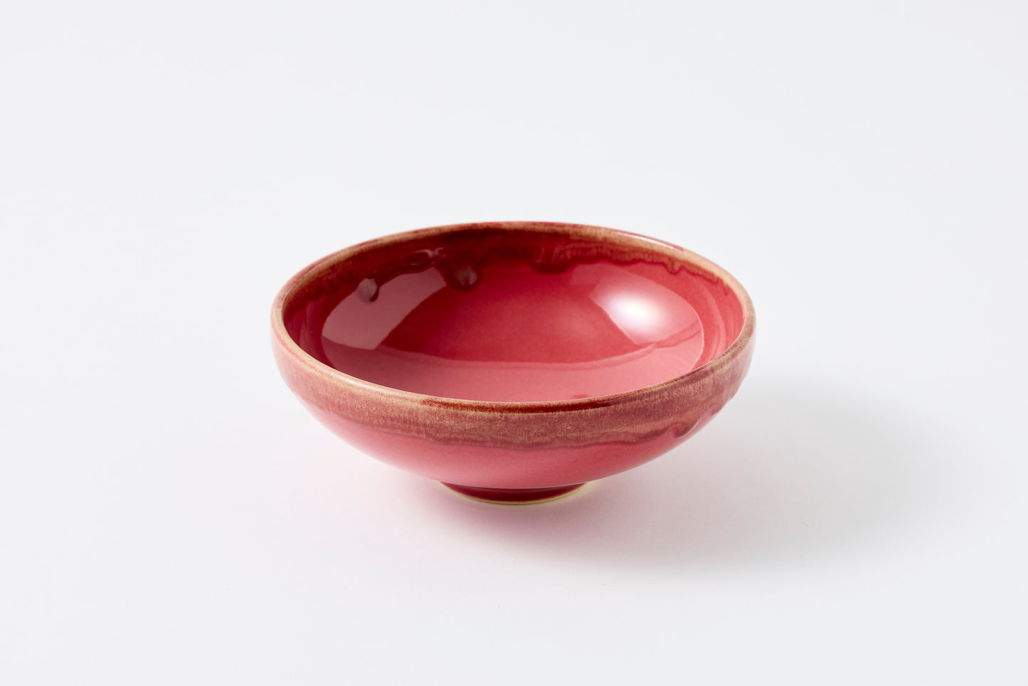 FD Edge Glaze Drip Round Flat Bowl Hasami Porcelain